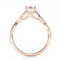 18k Rose Gold 18k Rose Gold Custom Black And White Diamond Engagement Ring - Front View -  100607 - Thumbnail