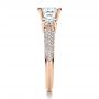 14k Rose Gold 14k Rose Gold Custom Blue Diamond Engagement Ring - Side View -  1420 - Thumbnail