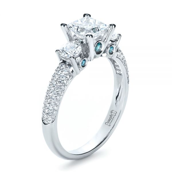 Custom Blue Diamond Engagement Ring - reference design