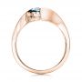 18k Rose Gold 18k Rose Gold Custom Blue Diamond Solitaire Engagement Ring - Front View -  102014 - Thumbnail