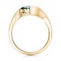 14k Yellow Gold 14k Yellow Gold Custom Blue Diamond Solitaire Engagement Ring - Front View -  102014 - Thumbnail