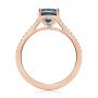 14k Rose Gold 14k Rose Gold Custom Blue-green Sapphire And Diamond Engagement Ring - Front View -  103590 - Thumbnail