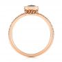 14k Rose Gold Custom Blue-green Sapphire And Diamond Engagement Ring - Front View -  103606 - Thumbnail
