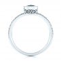 18k White Gold 18k White Gold Custom Blue-green Sapphire And Diamond Engagement Ring - Front View -  103606 - Thumbnail