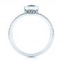 14k White Gold 14k White Gold Custom Blue-green Sapphire And Diamond Engagement Ring - Front View -  103606 - Thumbnail
