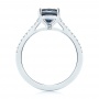 18k White Gold 18k White Gold Custom Blue-green Sapphire And Diamond Engagement Ring - Front View -  103590 - Thumbnail