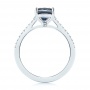  Platinum Custom Blue-green Sapphire And Diamond Engagement Ring - Front View -  103590 - Thumbnail