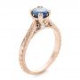 14k Rose Gold 14k Rose Gold Custom Blue Sapphire Engagement Ring - Three-Quarter View -  102304 - Thumbnail