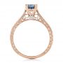 14k Rose Gold 14k Rose Gold Custom Blue Sapphire Engagement Ring - Front View -  102304 - Thumbnail