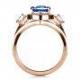14k Rose Gold 14k Rose Gold Custom Blue Sapphire Engagement Ring - Front View -  1432 - Thumbnail