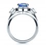 18k White Gold 18k White Gold Custom Blue Sapphire Engagement Ring - Front View -  1432 - Thumbnail