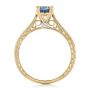 14k Yellow Gold 14k Yellow Gold Custom Blue Sapphire Engagement Ring - Front View -  102304 - Thumbnail