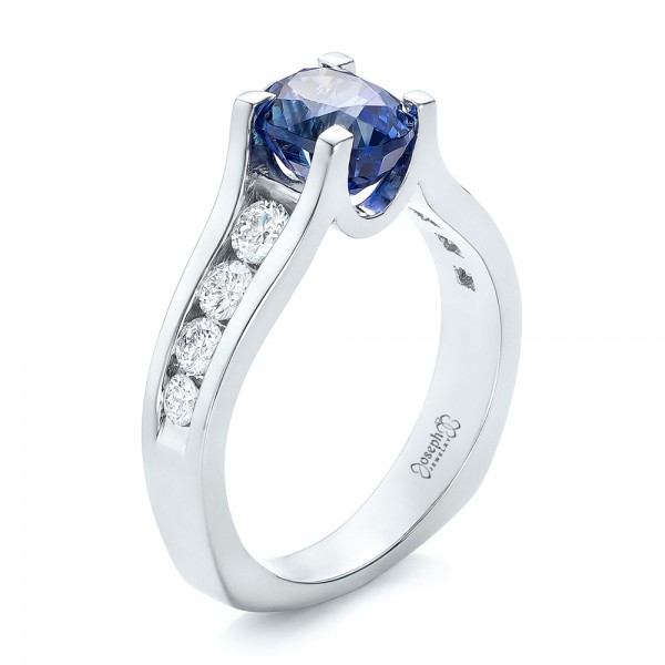 Sapphire Wedding Ring Sets Jewelry Engagement Rings Custom Blue Sapphire And Channel Set Sapphire Wedding Ring Sets Jewelry Engagement Rings Custom Blue Sapphire And Channel Set