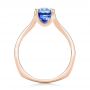 14k Rose Gold 14k Rose Gold Custom Blue Sapphire And Channel Set Diamonds Engagement Ring - Front View -  102102 - Thumbnail