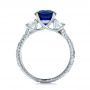 18k White Gold 18k White Gold Custom Blue Sapphire And Diamond Anniversary Ring - Front View -  100603 - Thumbnail