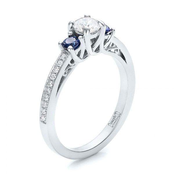 Wedding Rings Pictures: blue sapphire diamond wedding rings custom