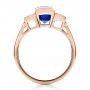 18k Rose Gold 18k Rose Gold Custom Blue Sapphire And Diamond Engagement Ring - Front View -  100034 - Thumbnail
