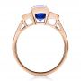 18k Rose Gold 18k Rose Gold Custom Blue Sapphire And Diamond Engagement Ring - Front View -  100034 - Thumbnail