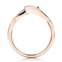 18k Rose Gold 18k Rose Gold Custom Blue Sapphire And Diamond Engagement Ring - Front View -  100056 - Thumbnail