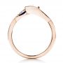 14k Rose Gold 14k Rose Gold Custom Blue Sapphire And Diamond Engagement Ring - Front View -  100056 - Thumbnail