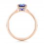 18k Rose Gold 18k Rose Gold Custom Blue Sapphire And Diamond Engagement Ring - Front View -  100923 - Thumbnail