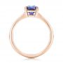 14k Rose Gold 14k Rose Gold Custom Blue Sapphire And Diamond Engagement Ring - Front View -  100923 - Thumbnail