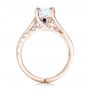 14k Rose Gold 14k Rose Gold Custom Blue Sapphire And Diamond Engagement Ring - Front View -  102070 - Thumbnail