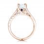 14k Rose Gold 14k Rose Gold Custom Blue Sapphire And Diamond Engagement Ring - Front View -  102070 - Thumbnail