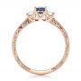 14k Rose Gold 14k Rose Gold Custom Blue Sapphire And Diamond Engagement Ring - Front View -  102274 - Thumbnail