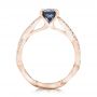 14k Rose Gold 14k Rose Gold Custom Blue Sapphire And Diamond Engagement Ring - Front View -  102309 - Thumbnail