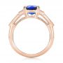 14k Rose Gold 14k Rose Gold Custom Blue Sapphire And Diamond Engagement Ring - Front View -  102870 - Thumbnail