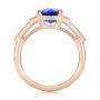 14k Rose Gold 14k Rose Gold Custom Blue Sapphire And Diamond Engagement Ring - Front View -  102870 - Thumbnail