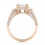 14k Rose Gold 14k Rose Gold Custom Blue Sapphire And Diamond Engagement Ring - Front View -  102888 - Thumbnail