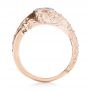 14k Rose Gold 14k Rose Gold Custom Blue Sapphire And Diamond Engagement Ring - Front View -  103000 - Thumbnail