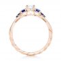 14k Rose Gold 14k Rose Gold Custom Blue Sapphire And Diamond Engagement Ring - Front View -  103015 - Thumbnail