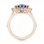 18k Rose Gold 18k Rose Gold Custom Blue Sapphire And Diamond Engagement Ring - Front View -  103055 - Thumbnail