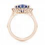 18k Rose Gold 18k Rose Gold Custom Blue Sapphire And Diamond Engagement Ring - Front View -  103055 - Thumbnail