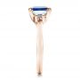 18k Rose Gold 18k Rose Gold Custom Blue Sapphire And Diamond Engagement Ring - Side View -  100855 - Thumbnail