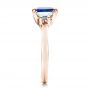 14k Rose Gold 14k Rose Gold Custom Blue Sapphire And Diamond Engagement Ring - Side View -  100855 - Thumbnail