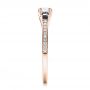 18k Rose Gold 18k Rose Gold Custom Blue Sapphire And Diamond Engagement Ring - Side View -  100876 - Thumbnail