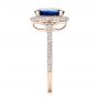 14k Rose Gold 14k Rose Gold Custom Blue Sapphire And Diamond Engagement Ring - Side View -  102049 - Thumbnail