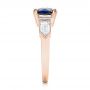 14k Rose Gold 14k Rose Gold Custom Blue Sapphire And Diamond Engagement Ring - Side View -  102870 - Thumbnail