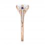 18k Rose Gold 18k Rose Gold Custom Blue Sapphire And Diamond Engagement Ring - Side View -  103448 - Thumbnail