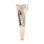 18k Rose Gold 18k Rose Gold Custom Blue Sapphire And Diamond Engagement Ring - Side View -  104025 - Thumbnail