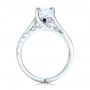 14k White Gold Custom Blue Sapphire And Diamond Engagement Ring - Front View -  102070 - Thumbnail