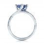  Platinum Platinum Custom Blue Sapphire And Diamond Engagement Ring - Front View -  102312 - Thumbnail