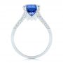  Platinum Platinum Custom Blue Sapphire And Diamond Engagement Ring - Front View -  102790 - Thumbnail