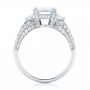  Platinum Platinum Custom Blue Sapphire And Diamond Engagement Ring - Front View -  102888 - Thumbnail
