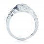 18k White Gold 18k White Gold Custom Blue Sapphire And Diamond Engagement Ring - Front View -  103000 - Thumbnail
