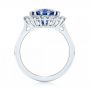  Platinum Custom Blue Sapphire And Diamond Engagement Ring - Front View -  103055 - Thumbnail